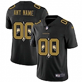 Nike New Orleans Saints Customized Men's Team Logo Dual Overlap Limited Jersey Black,baseball caps,new era cap wholesale,wholesale hats